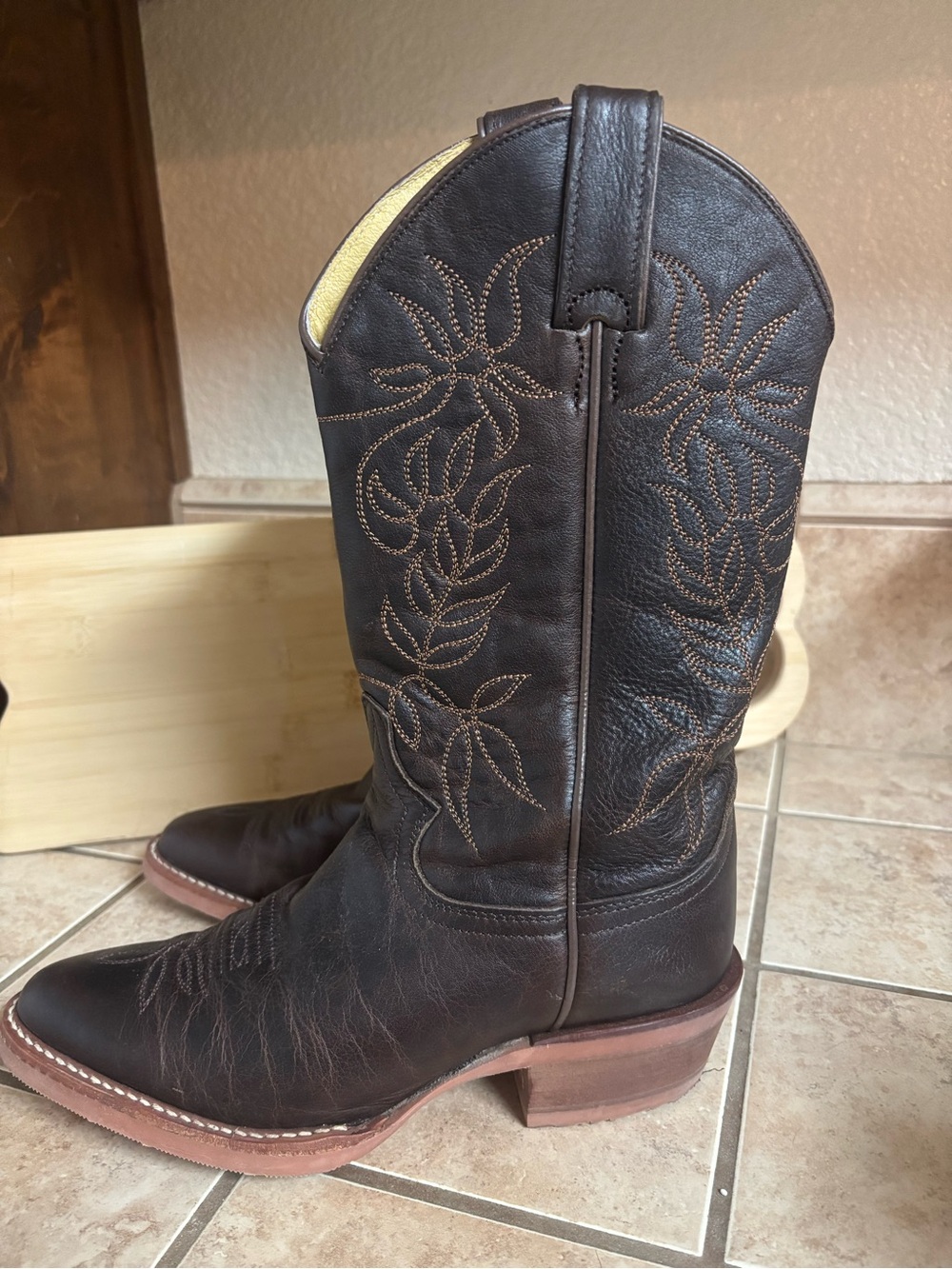 Justin Boots - Dark Brown Leather - Picture 5 of 6